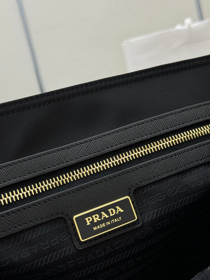 Prada Re-Edition 1978 Re-Nylon and Saffiano Leather Tote Bag - Black