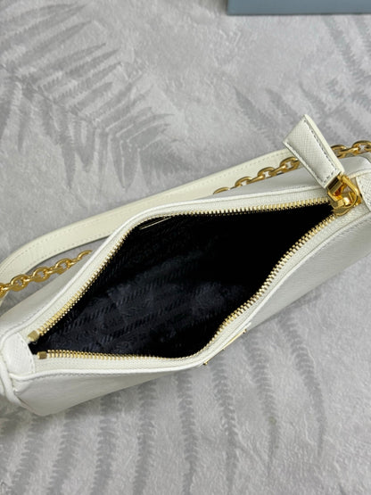 Prada Re-Edition Leather Bag – White