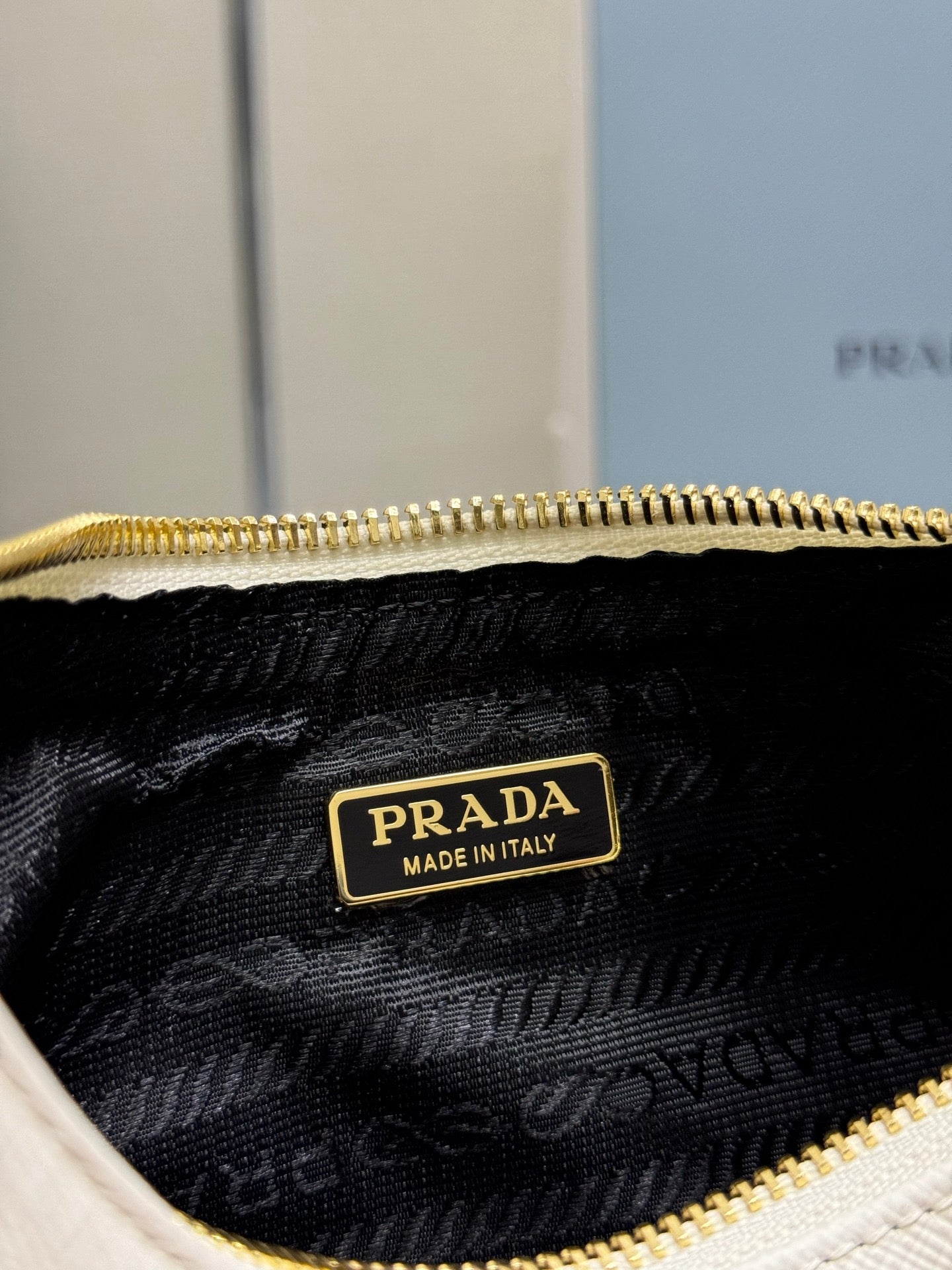 Prada Re-Edition Leather Bag – White