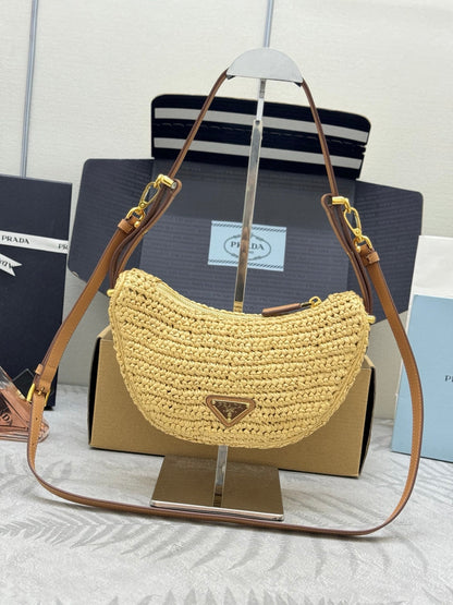 Prada Arqué Crochet Shoulder Bag