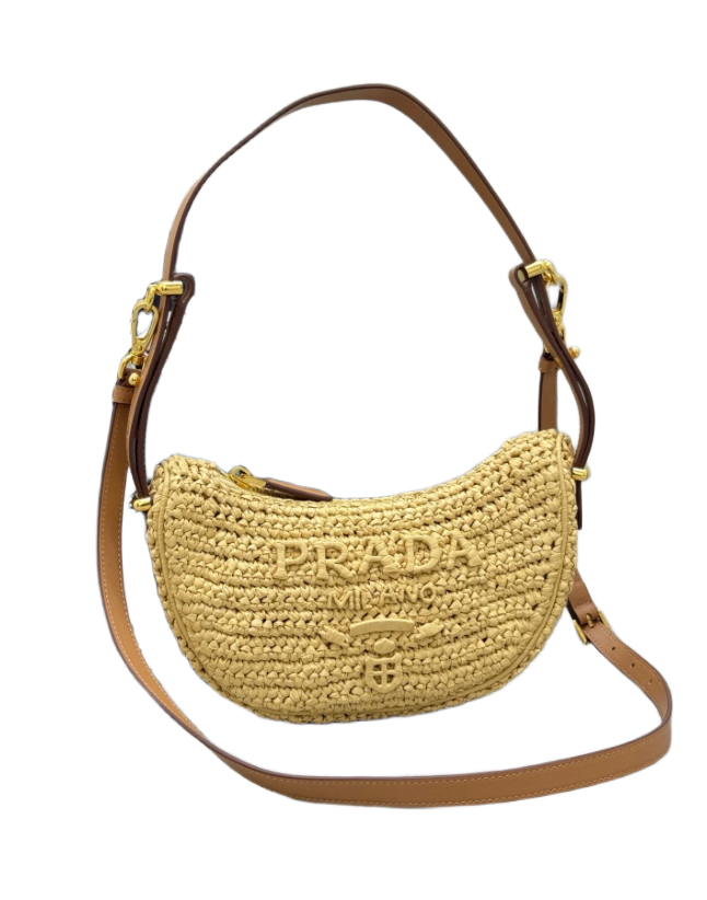 Prada Arqué Crochet Shoulder Bag