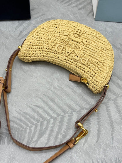 Prada Arqué Crochet Shoulder Bag