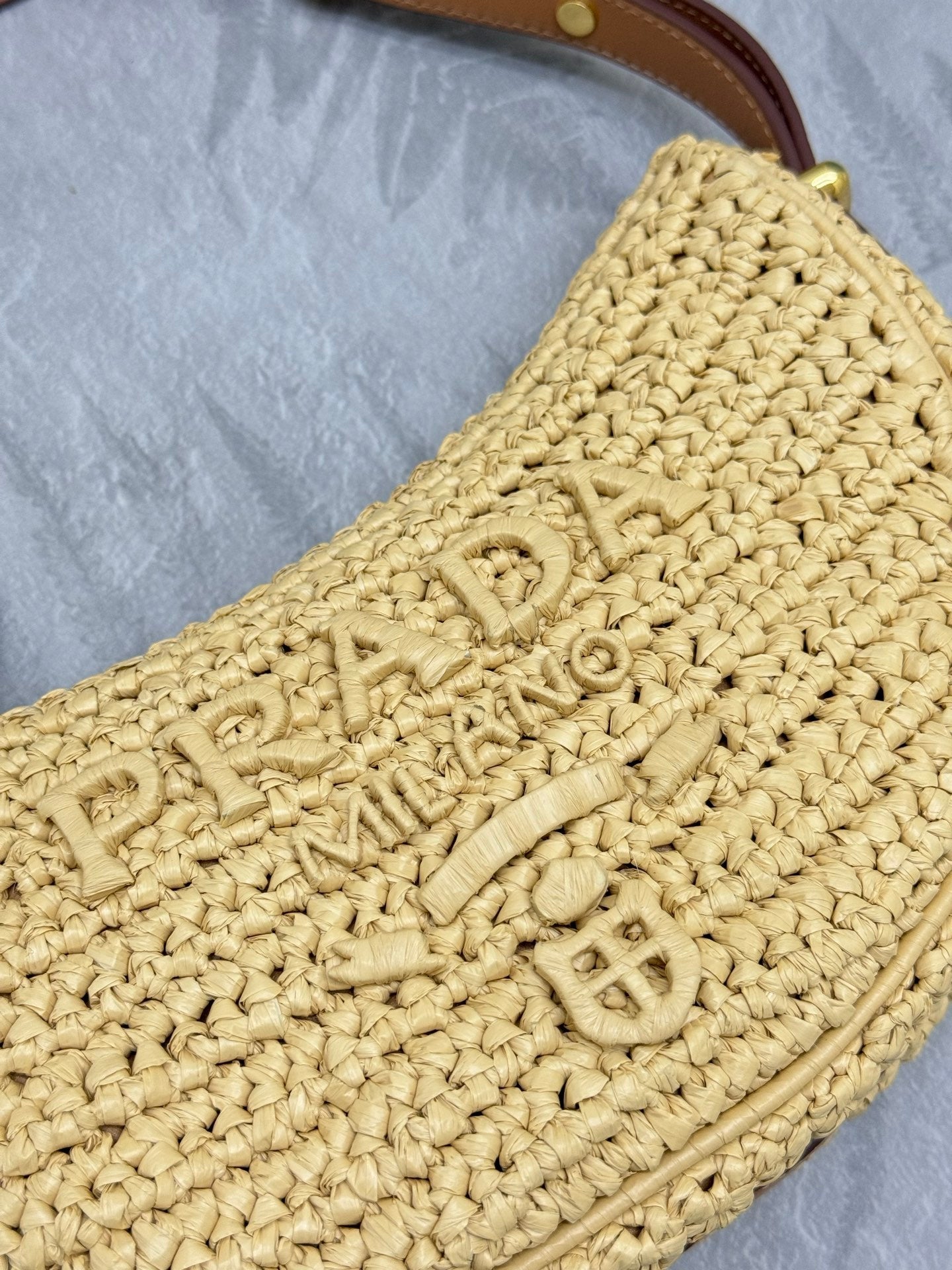 Prada Arqué Crochet Shoulder Bag