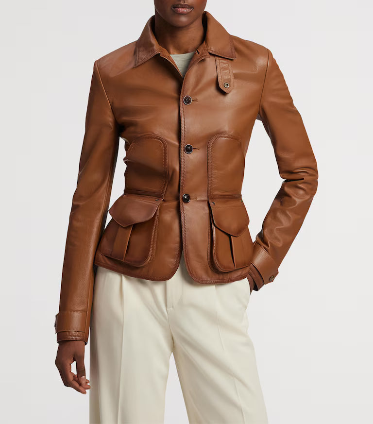 Ralph Lauren Brown Leather Jacket
