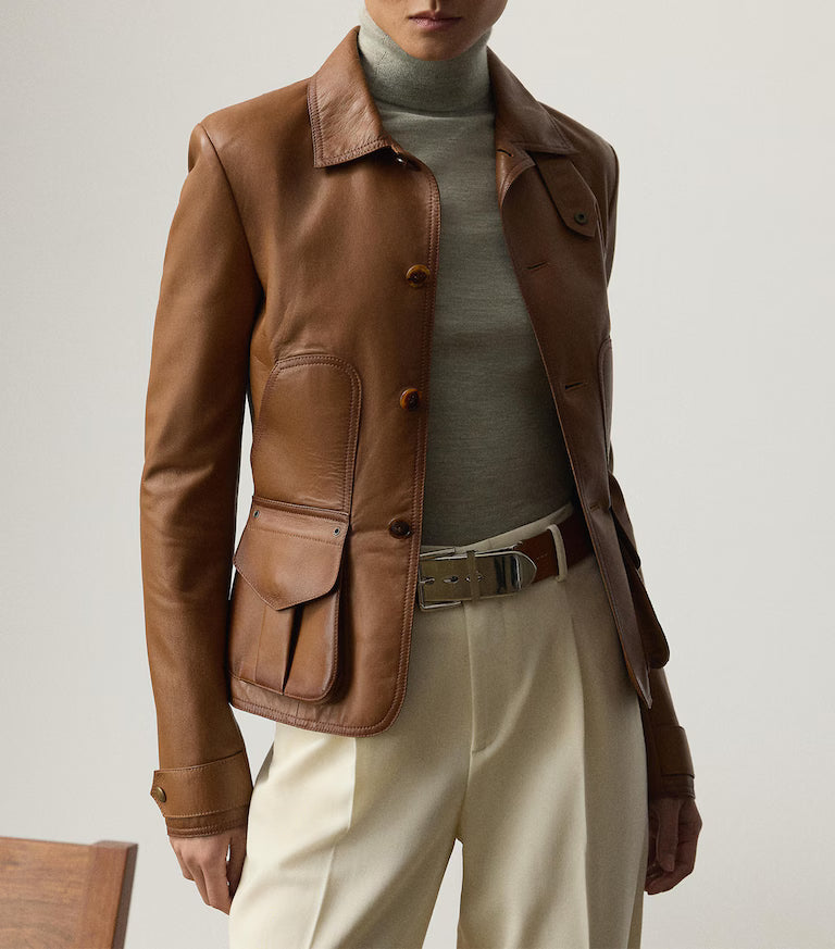 Ralph Lauren Brown Leather Jacket