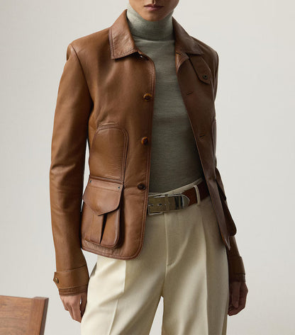 Ralph Lauren Brown Leather Jacket