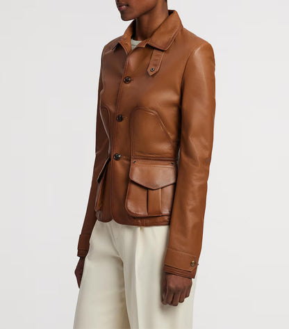 Ralph Lauren Brown Leather Jacket