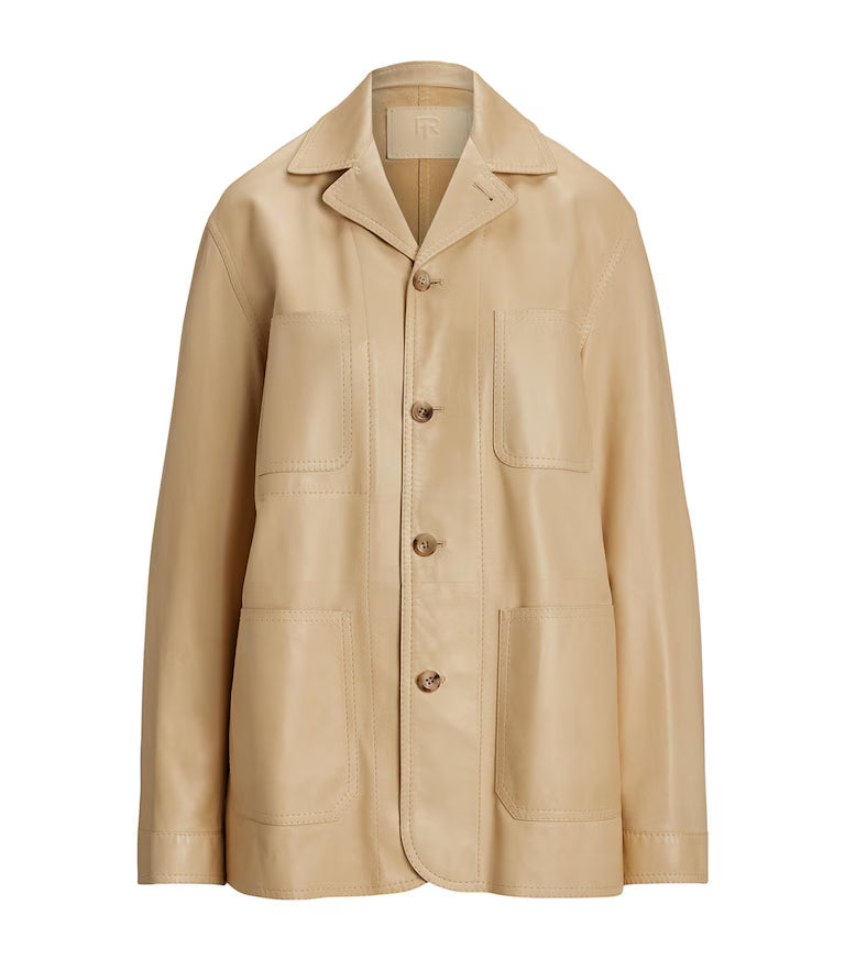 Ralph Lauren Nappa Leather Overshirt Jacket