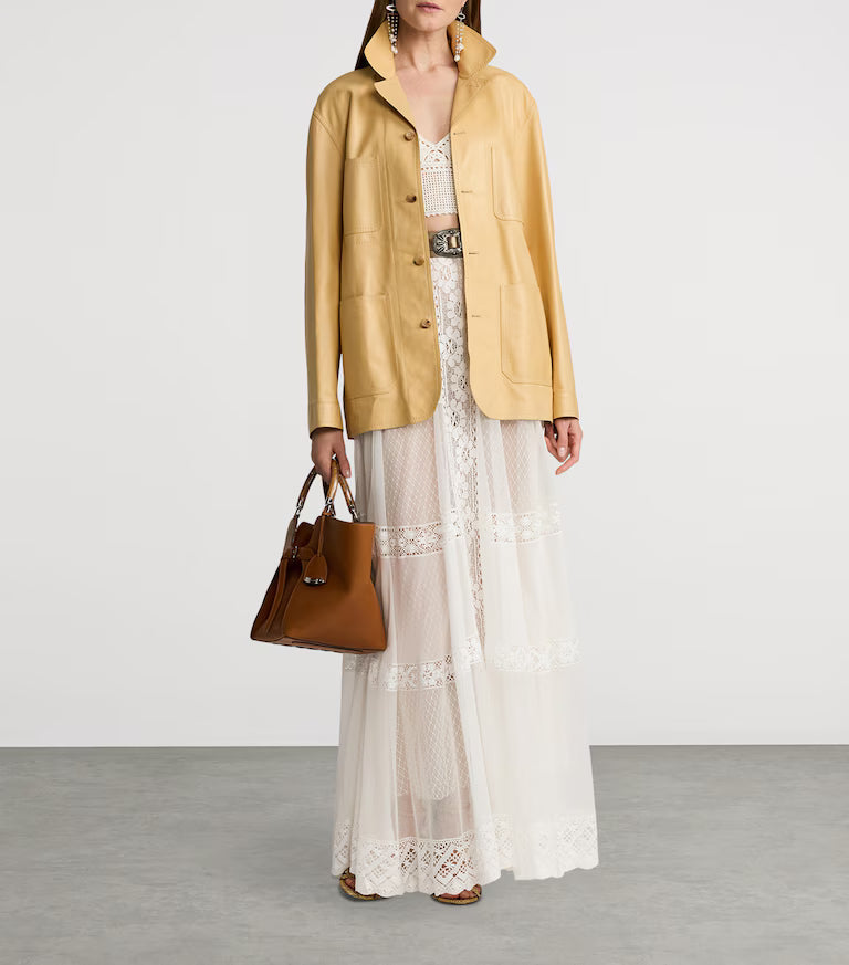 Ralph Lauren Nappa Leather Overshirt Jacket
