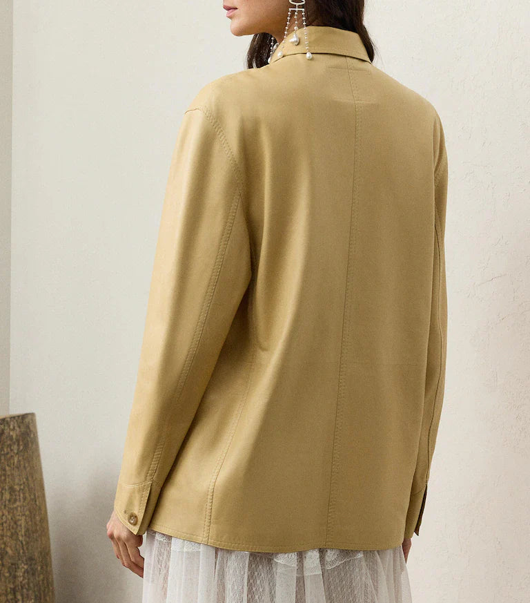 Ralph Lauren Nappa Leather Overshirt Jacket