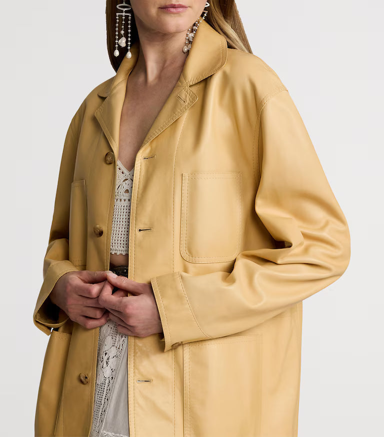 Ralph Lauren Nappa Leather Overshirt Jacket