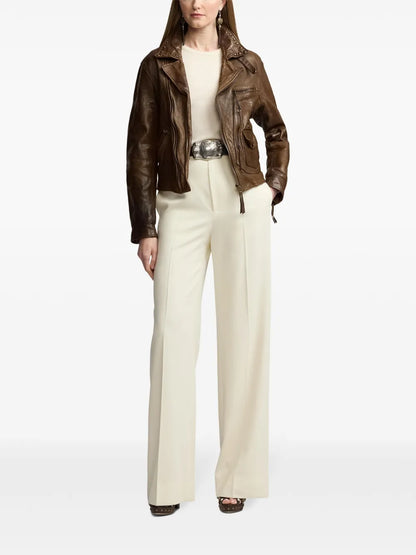 Ralph Lauren Studded Leather Biker Jacket