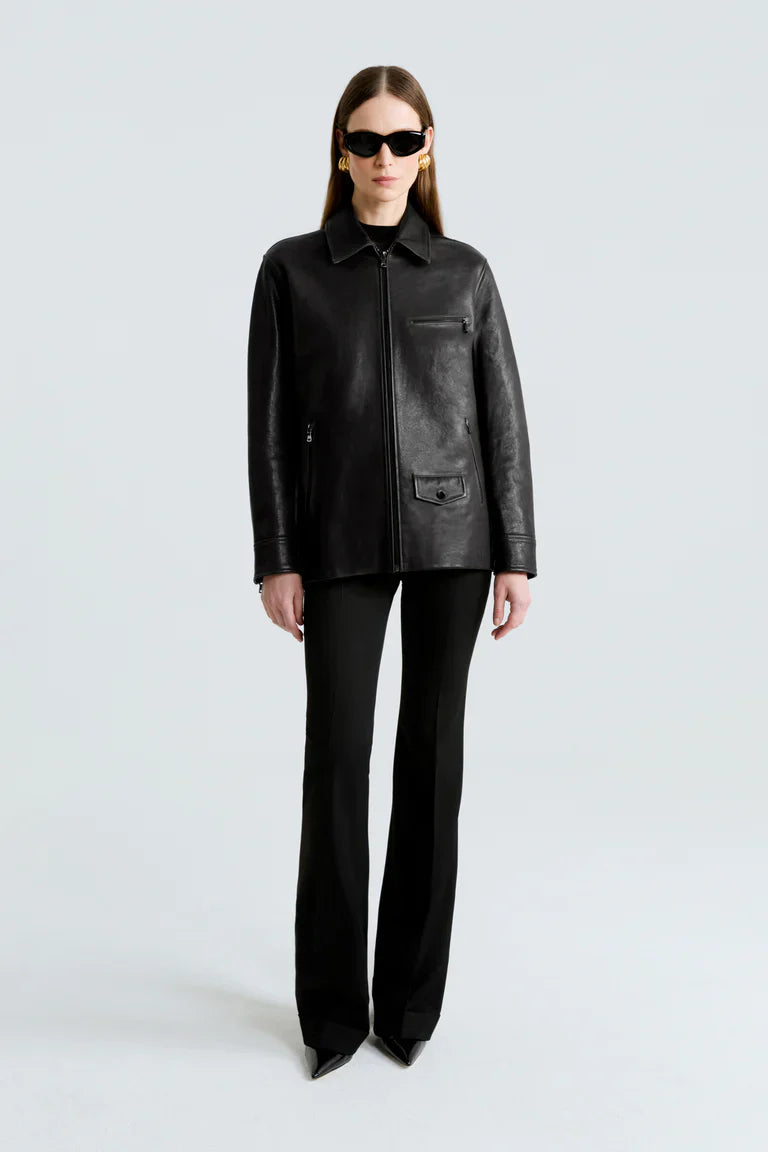 Ryan Black Leather Jacket