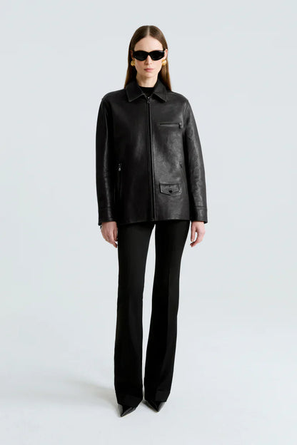 Ryan Black Leather Jacket