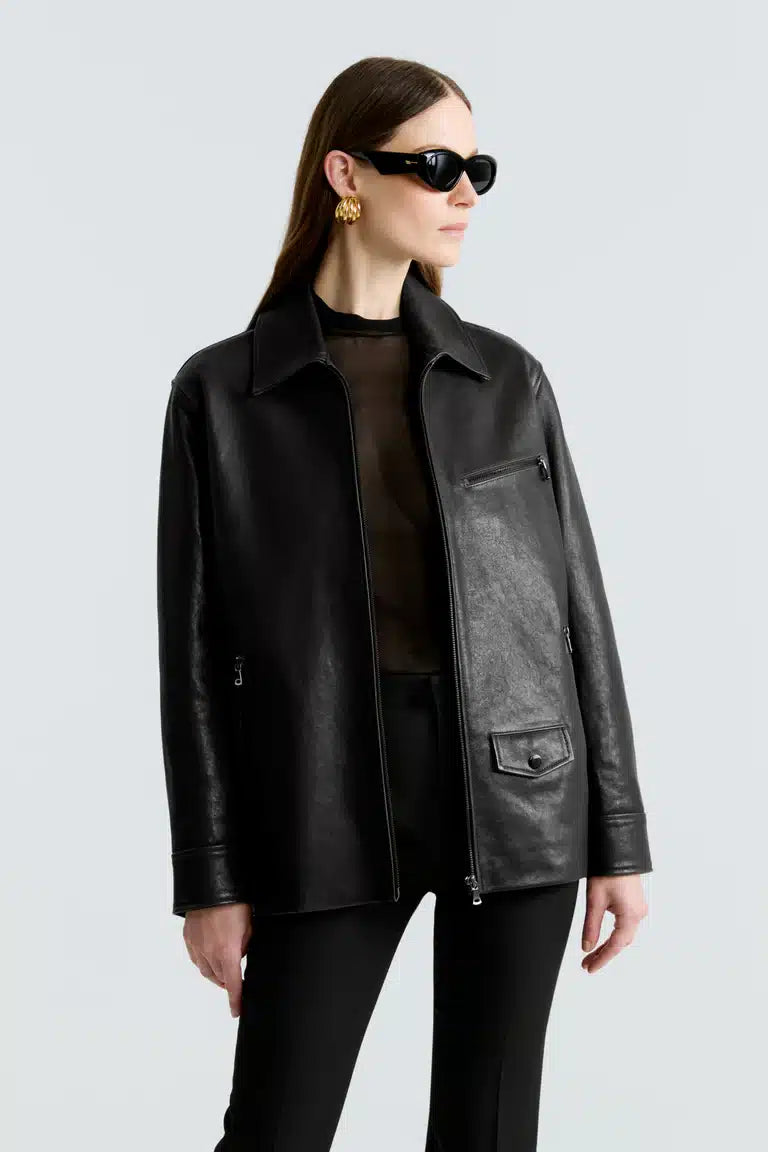 Ryan Black Leather Jacket