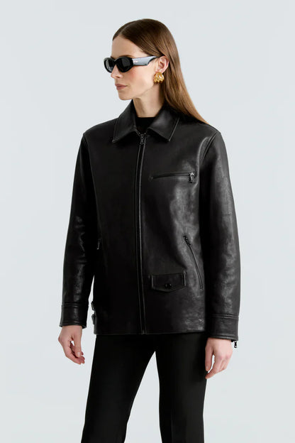 Ryan Black Leather Jacket