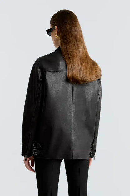 Ryan Black Leather Jacket