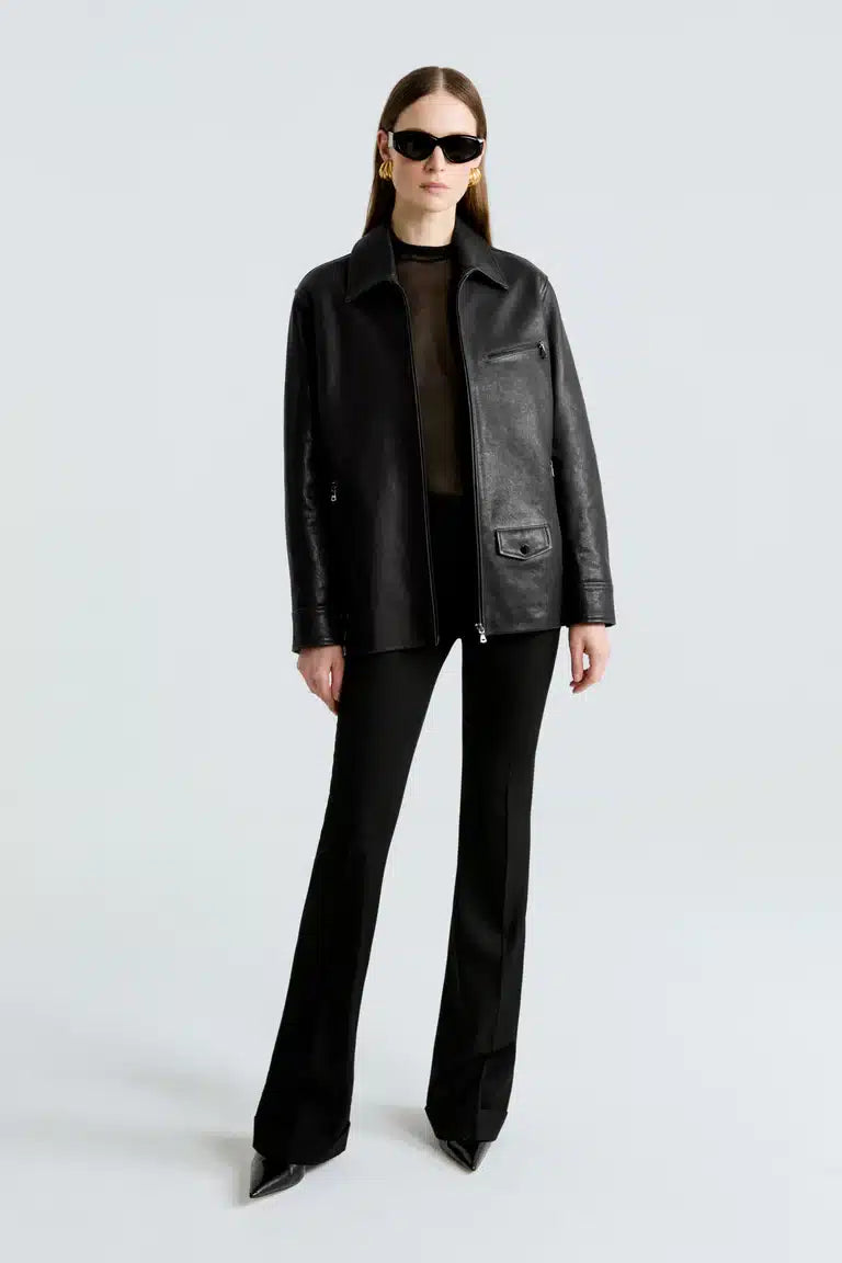Ryan Black Leather Jacket