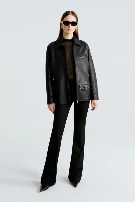 Ryan Black Leather Jacket