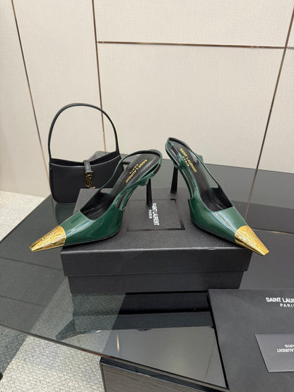 YSL SAINT LAURENT Jeanne Slingback Pumps