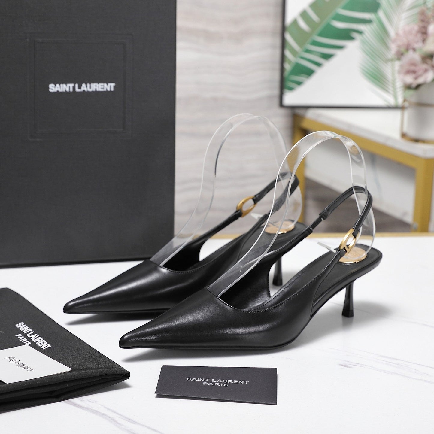 YSL Saint Laurent Lee Slingback Pumps