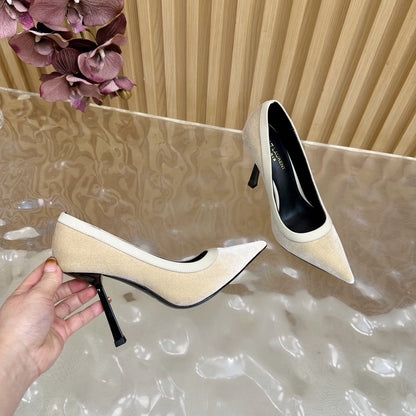 YSL SAINT LAURENT Velvet Anja Heels