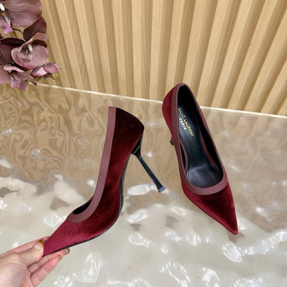 YSL SAINT LAURENT Velvet Anja Heels