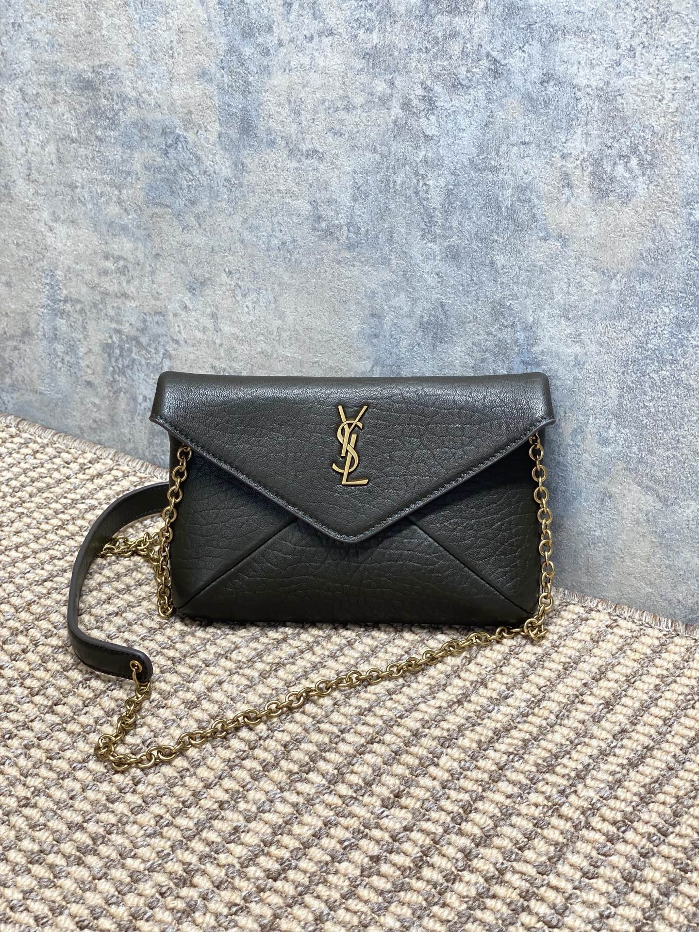 Saint Laurent CASSANDRE Envelope Pouch in Lambskin