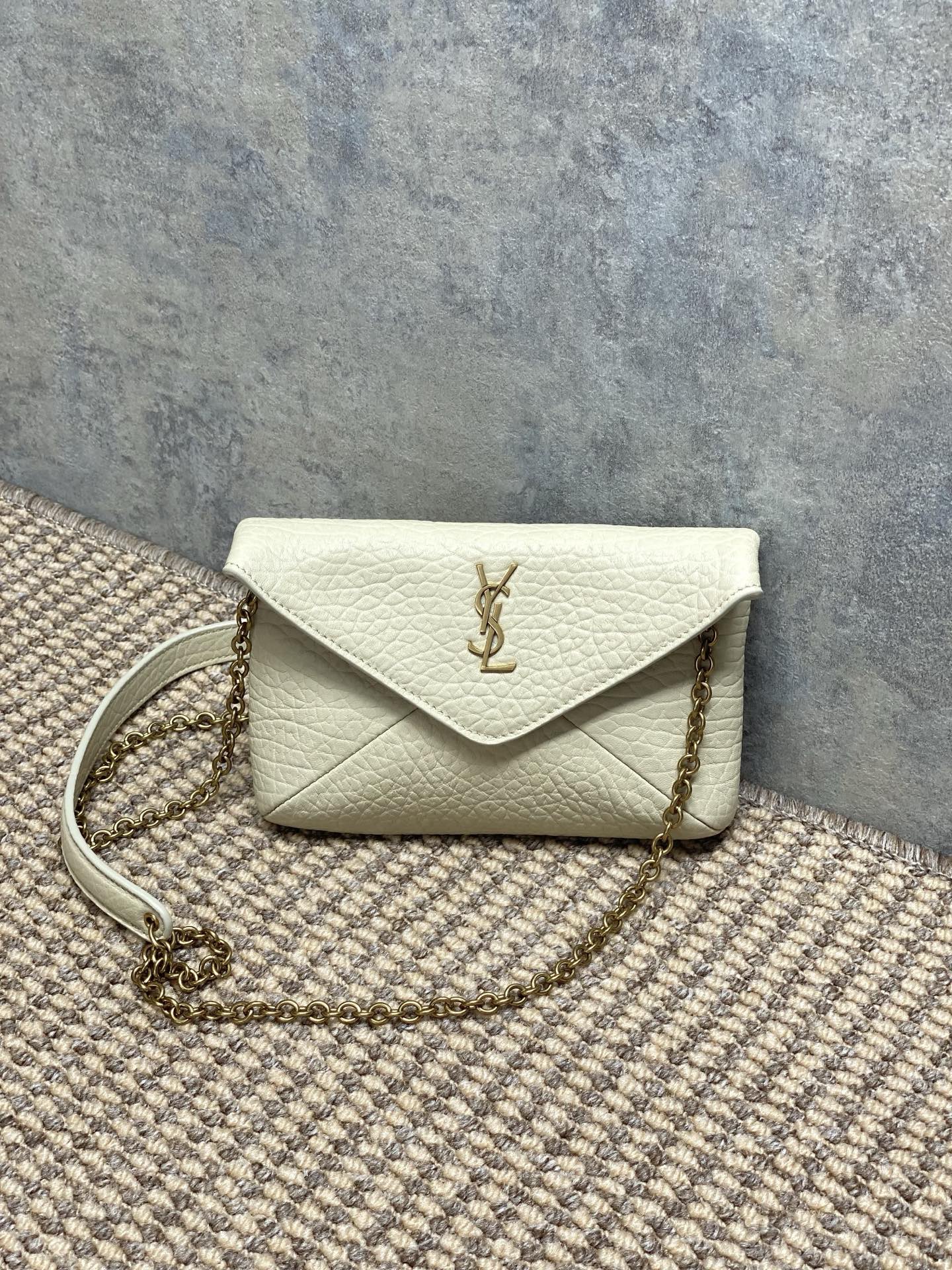 Saint Laurent CASSANDRE Envelope Pouch in Lambskin