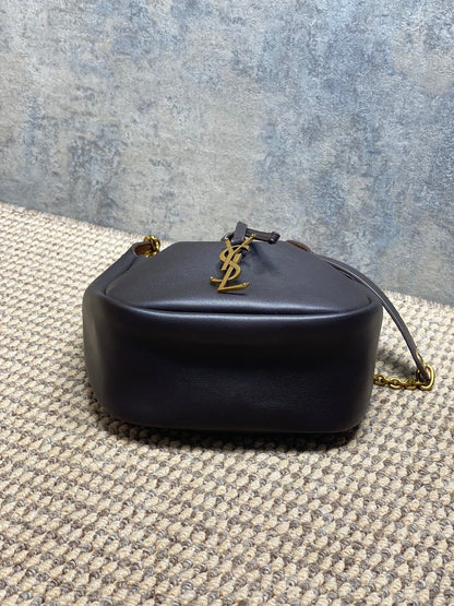 Saint Laurent Cassandre Drawstring Leather Shoulder Bag