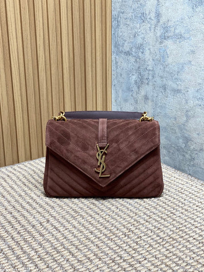 Saint Laurent College Flap YSL Shoulder Bag