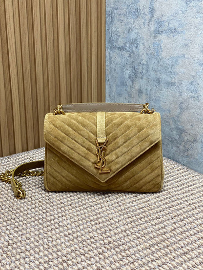 Saint Laurent College Flap YSL Shoulder Bag