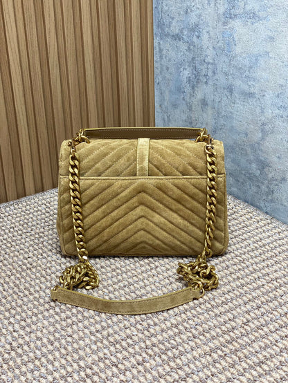 Saint Laurent College Flap YSL Shoulder Bag