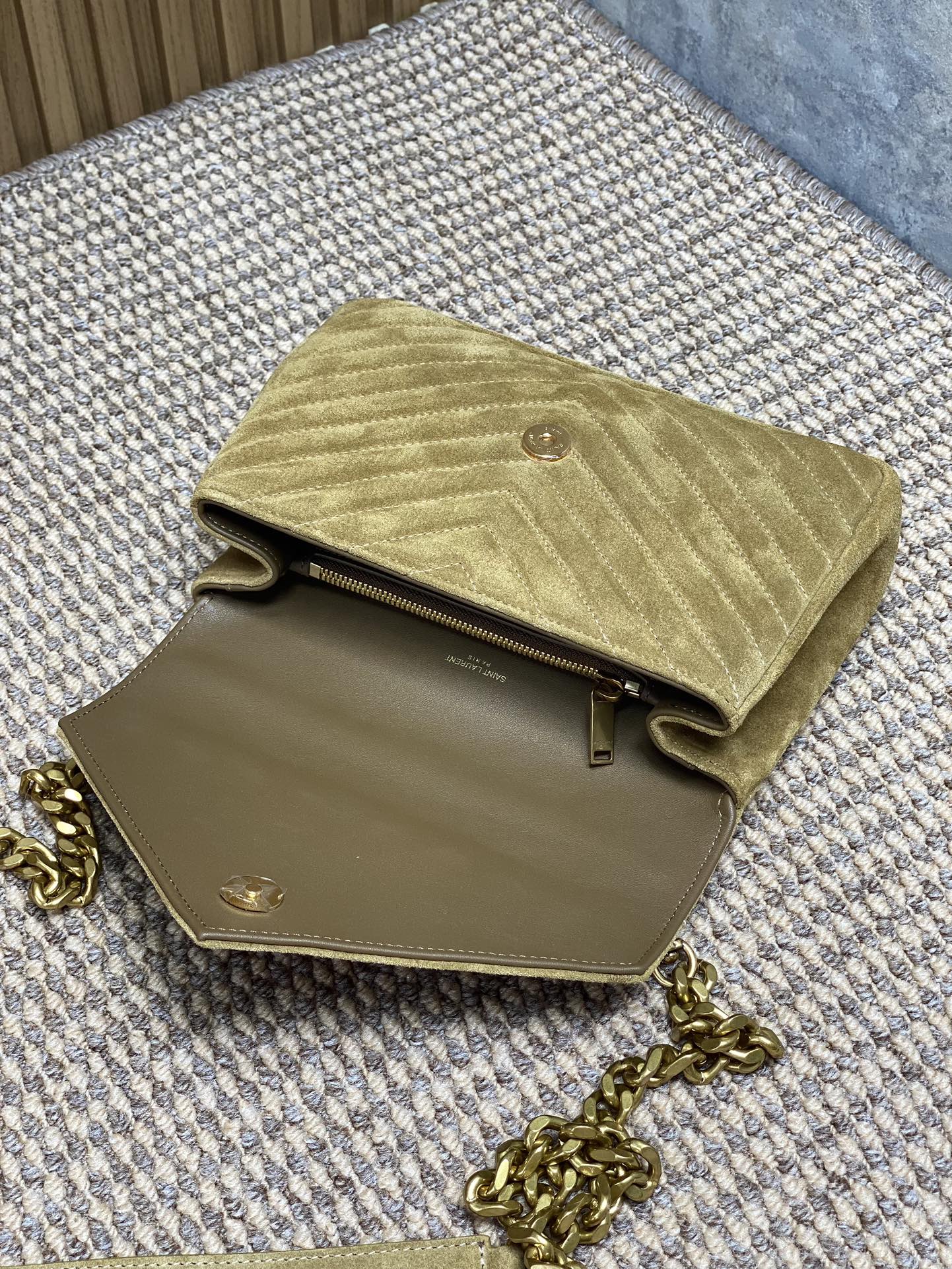 Saint Laurent College Flap YSL Shoulder Bag