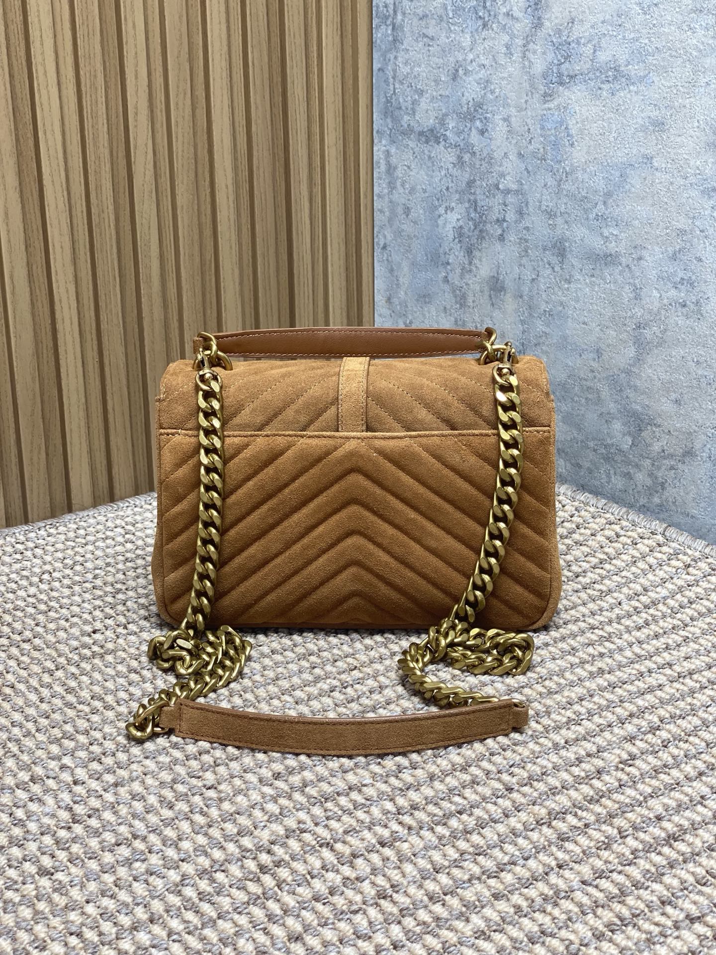 Saint Laurent College Flap YSL Shoulder Bag