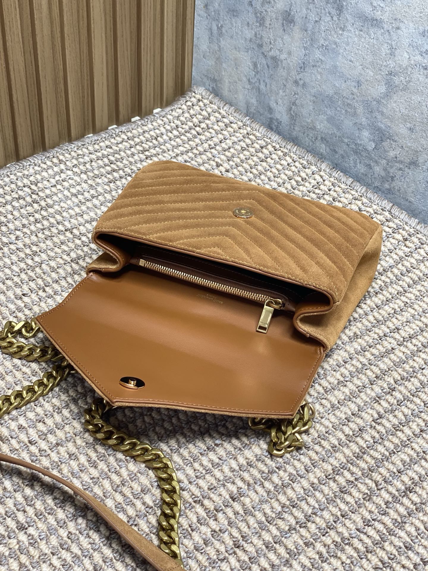 Saint Laurent College Flap YSL Shoulder Bag