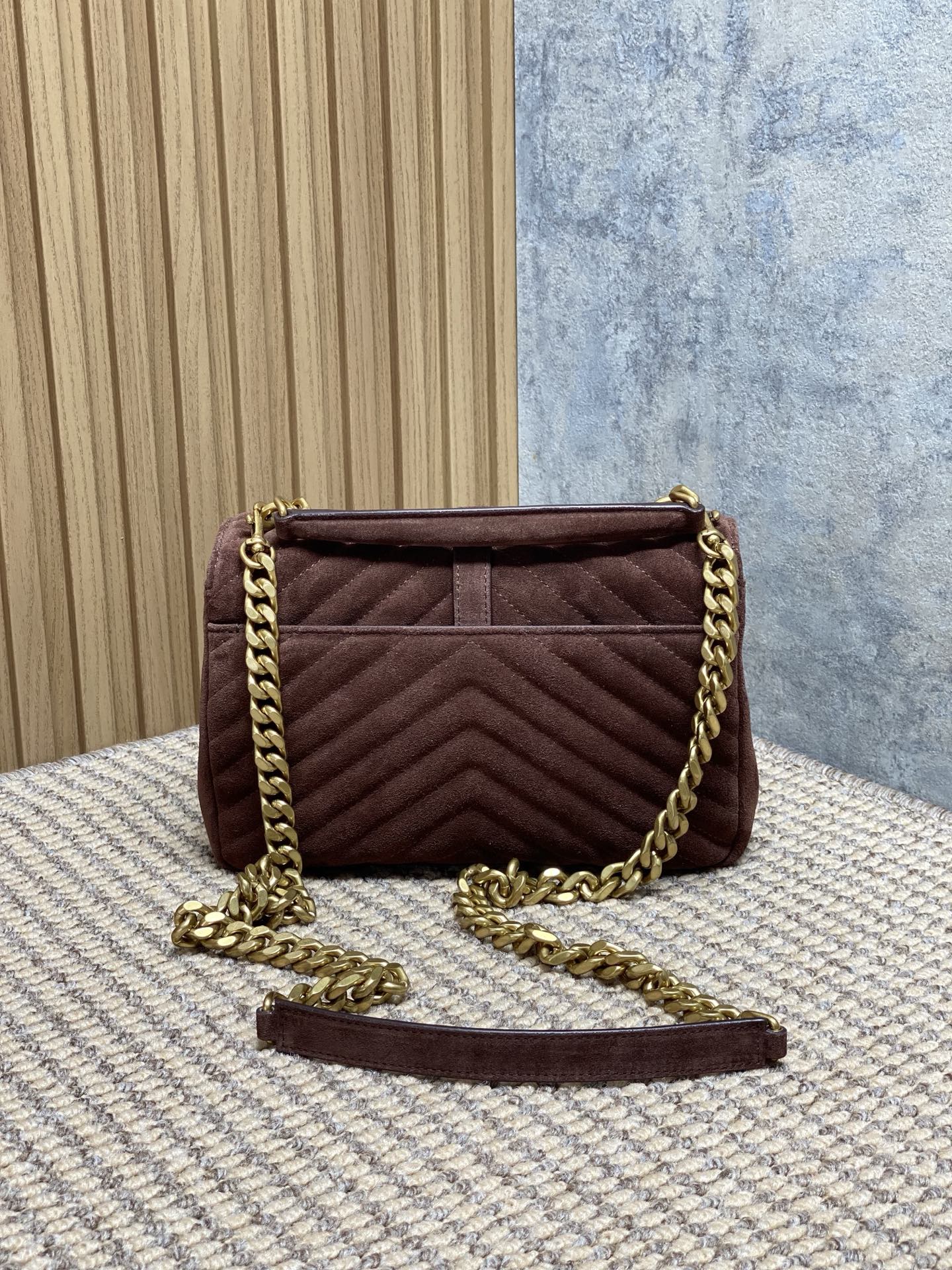 Saint Laurent College Flap YSL Shoulder Bag