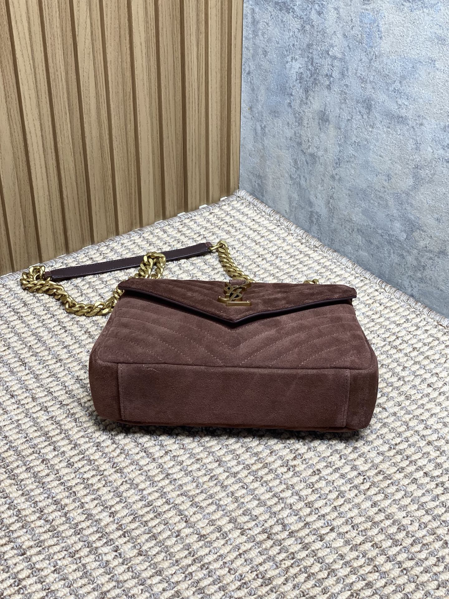 Saint Laurent College Flap YSL Shoulder Bag