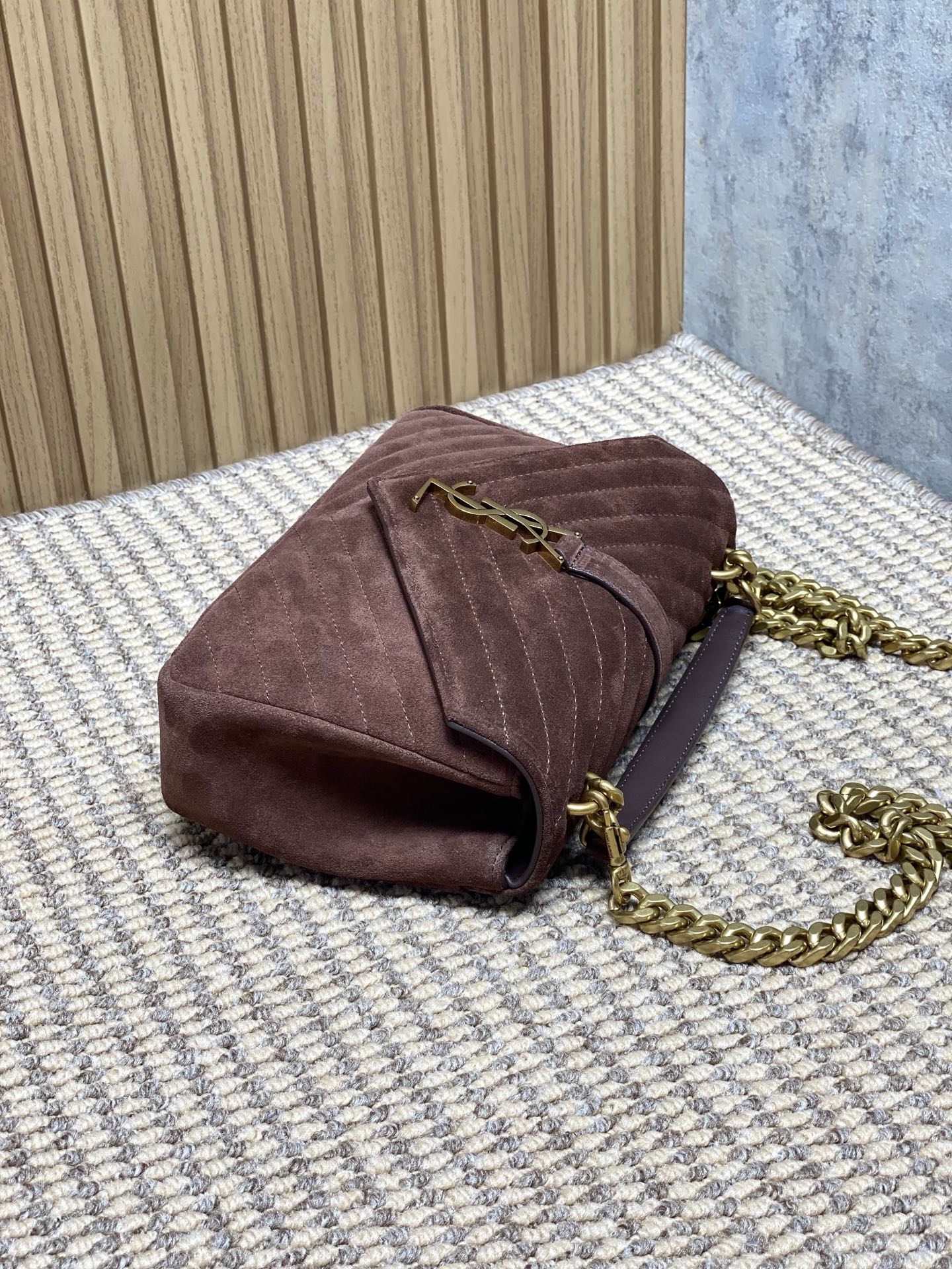 Saint Laurent College Flap YSL Shoulder Bag
