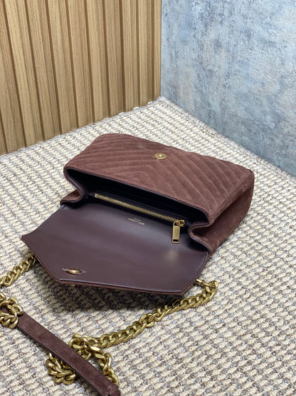 Saint Laurent College Flap YSL Shoulder Bag