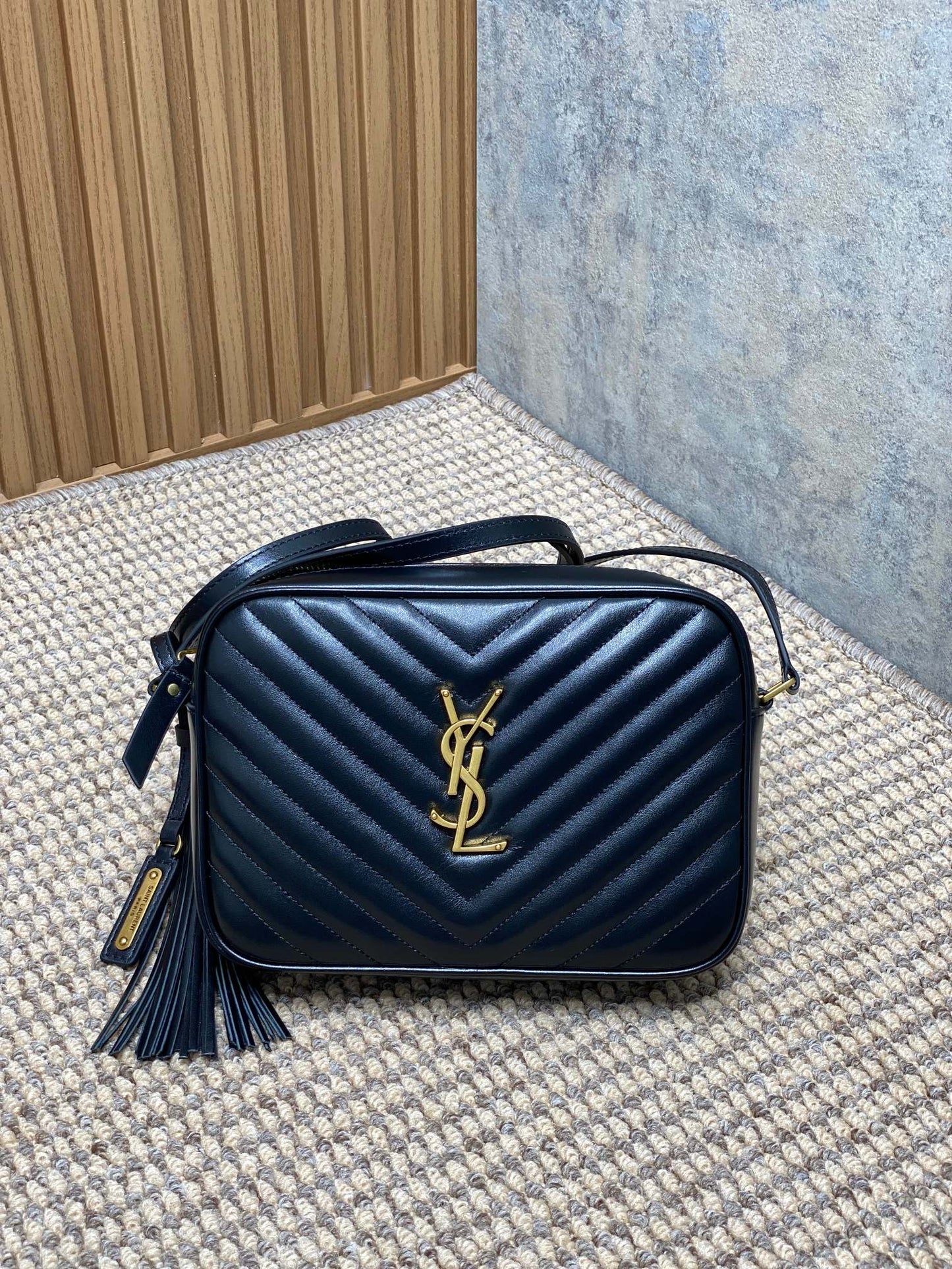 Saint Laurent LOU Quilted Camera Bag in Leather