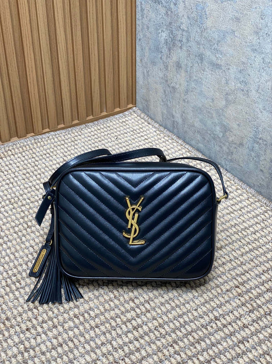 Saint Laurent LOU Quilted Camera Bag in Leather