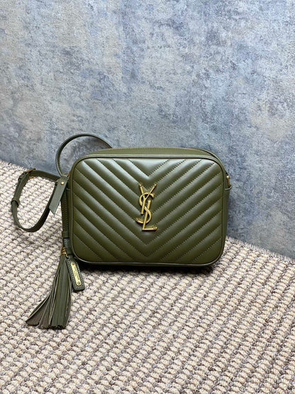 Saint Laurent LOU Quilted Camera Bag in Leather