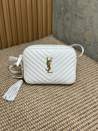 Saint Laurent LOU Quilted Camera Bag in Leather