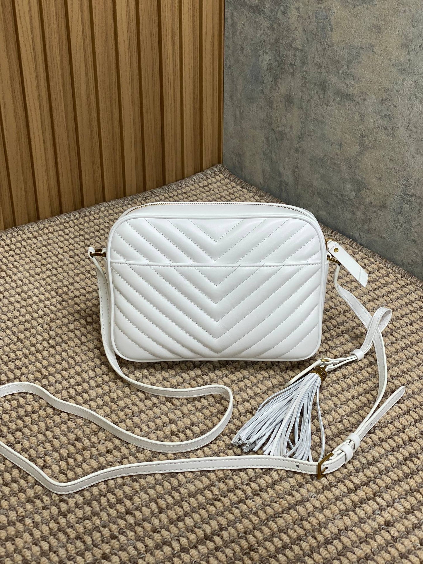 Saint Laurent LOU Quilted Camera Bag in Leather