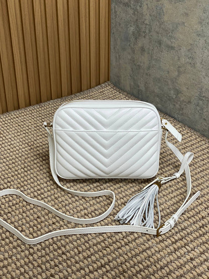 Saint Laurent LOU Quilted Camera Bag in Leather