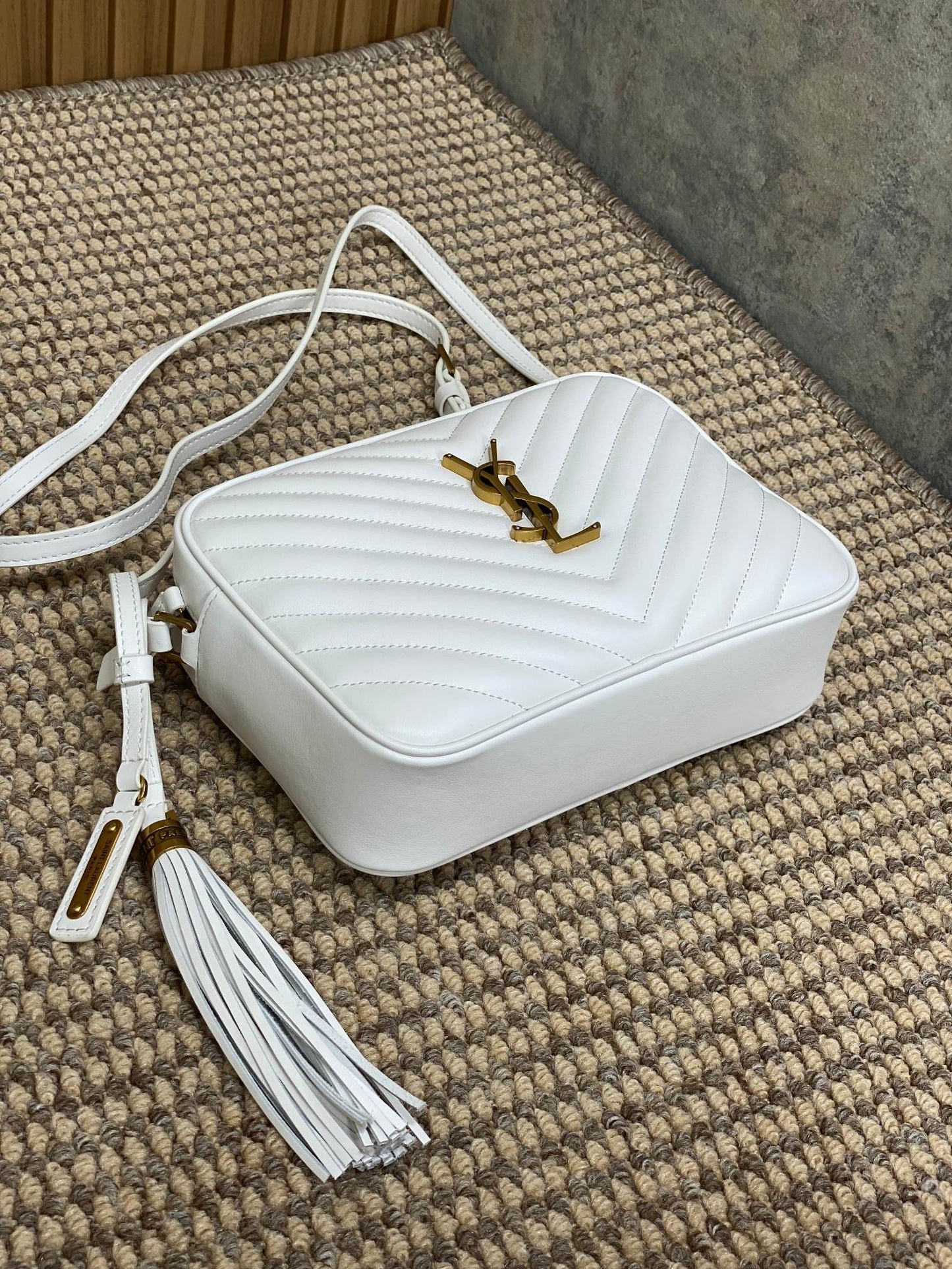 Saint Laurent LOU Quilted Camera Bag in Leather