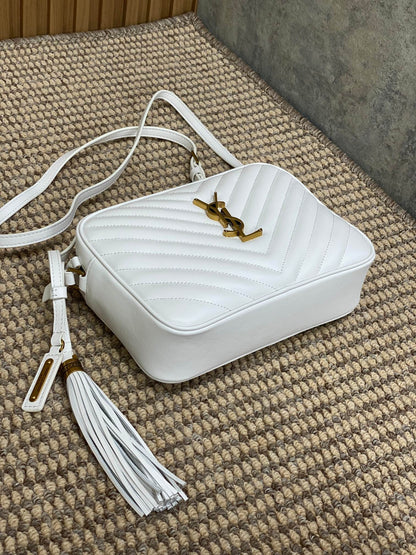 Saint Laurent LOU Quilted Camera Bag in Leather