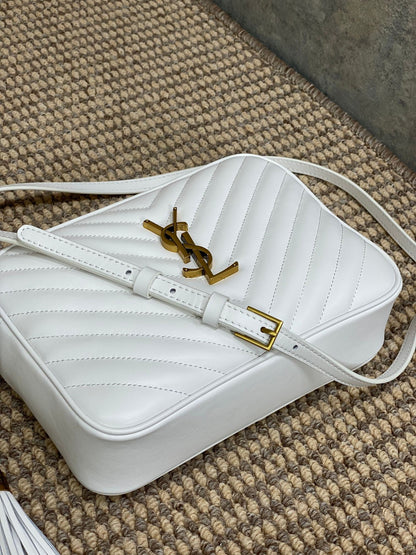 Saint Laurent LOU Quilted Camera Bag in Leather