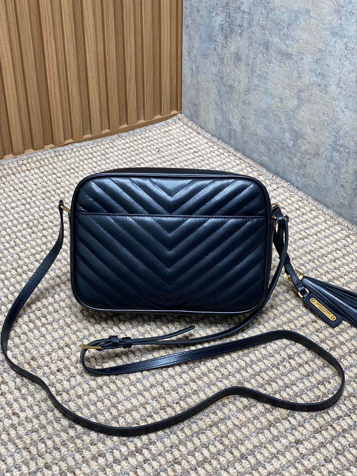 Saint Laurent LOU Quilted Camera Bag in Leather